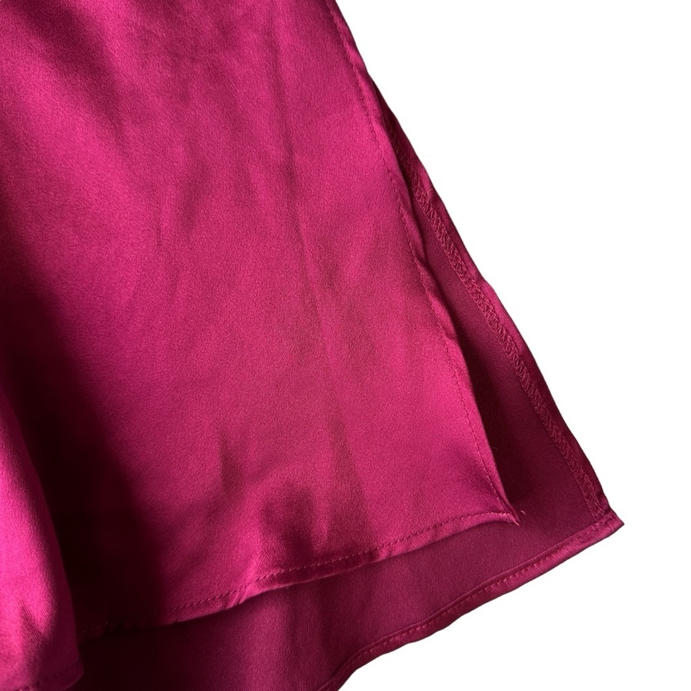 VICTORIA'S SECRET LACE SILK SATIN BABYDOLL CAMI TOP LINGERIE  WOMENS S MAROON - Picture 9 of 16
